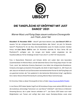 Die Tanzfläche Ist Eröffnet Mit Just Dance® 2021