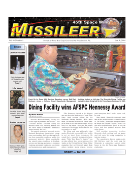 Back on Paper Nizes Outstanding Air Force Dining Facili- to Act on Input from Customers