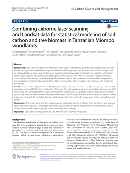 Combining Airborne Laser Scanning and Landsat Data for Statistical