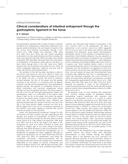 Clinical Considerations of Intestinal Entrapment Through the Gastrosplenic Ligament in the Horse K