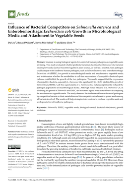 Influence of Bacterial Competitors on Salmonella Enterica And