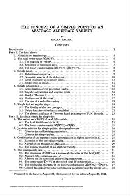 The Concept of a Simple Point of an Abstract Algebraic Variety