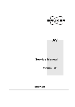 AVANCE AV Service Manual