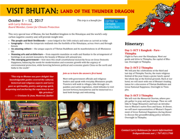 Visit Bhutan: Land of the Thunder Dragon
