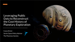 Leveraging Public Data to Reconstruct the Cost History of Planetary Exploration