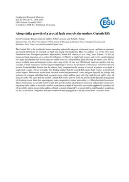 Along-Strike Growth of a Crustal Fault Controls the Modern Corinth Rift