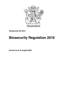 Biosecurity Regulation 2016