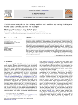 STAMP-Based Analysis on the Railway Accident and Accident Spreading: Taking the China–Jiaoji Railway Accident for Example