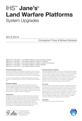 IHS™ Jane's® Land Warfare Platforms