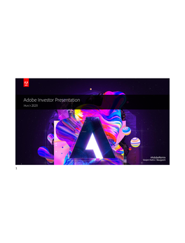 Adobe Investor Handout (March 2020)