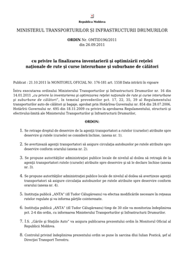 Ministerul Transporturilor Și Infrastructurii Drumurilor