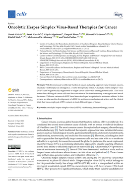 Oncolytic Herpes Simplex Virus-Based Therapies for Cancer