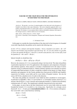 Failure of the Chain Rule for the Divergence of Bounded Vector Fields