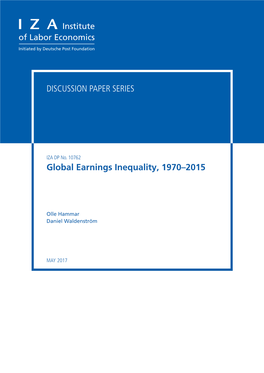 Global Earnings Inequality, 1970–2015