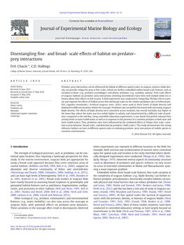 Disentangling Fine- and Broad- Scale Effects of Habitat on Predator-Prey