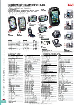 HANDLEBAR MOUNTED SMARTPHONE/GPS HOLDER 8524 Handlebar Mounted Case for Various Smartphones