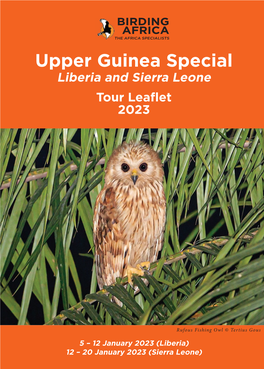 Upper Guinea Special Liberia and Sierra Leone Tour Leaflet 2023