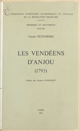 Les Vendéens D'anjou (1793) : Analyse Des Structures Militaires