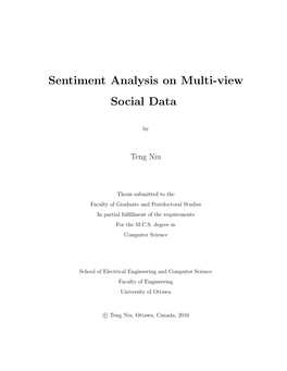 Sentiment Analysis on Multi-View Social Data