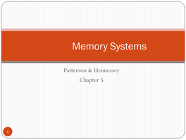 Memory Systems