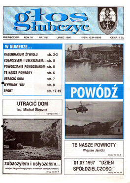 Zobaczyłem I Usłyszałem... 01.07.1997 "DZIEŃ Relacja Z Dwugodzinnego Pobytu Na Terenach Objętych Powodzią