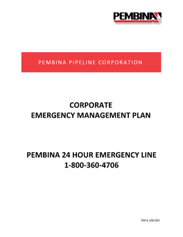 Corporate Emergency Management Plan Pembina 24