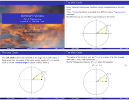 4.1 Unit Circle Cosine & Sine (Slides 4-To-1).Pdf