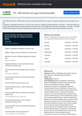 BUS Bus Time Schedule & Line Route