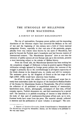 The Struggle of Hellenism Over Macedonia