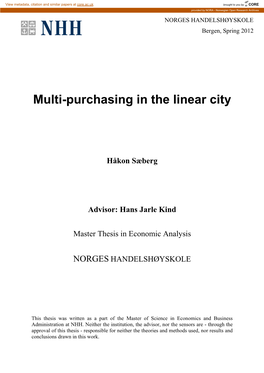 Multi-Purchasing in the Linear City
