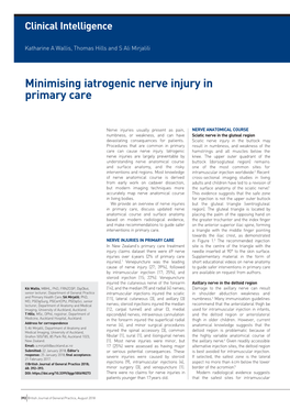 Minimising Iatrogenic Nerve Injury in Primary Care