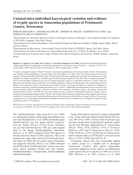 Unusual Intra-Individual Karyotypical Variation and Evidence Of