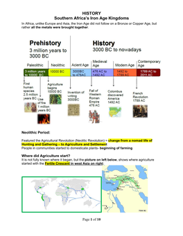 HISTORY Southern Africa's Iron Age Kingdoms