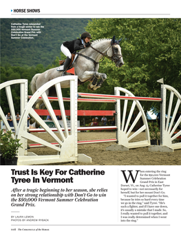 Trust Is Key for Catherine Tyree in Vermont