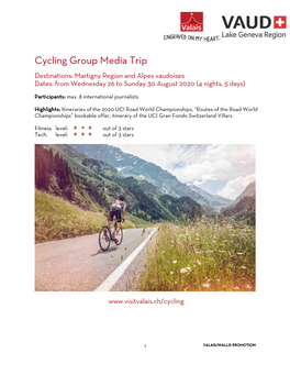 Cycling Group Media Trip