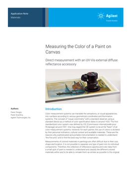 Measuring the Color of a Paint on Canvas