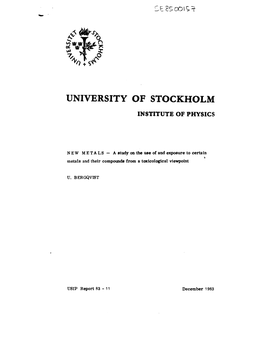 University of Stockholm