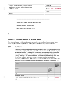 Subpart 3.2 Contracts Admitted for Off-Book Trading