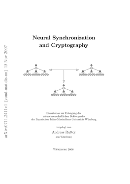 Neural Synchronization and Cryptography