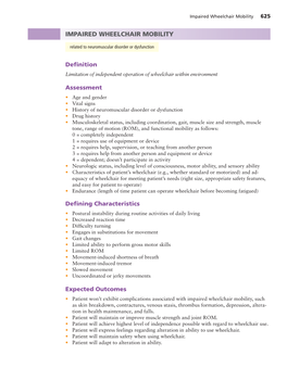 Impaired Wheelchair Mobility 625