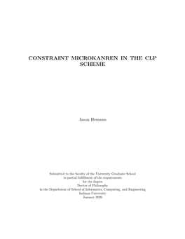 Constraint Microkanren in the Clp Scheme