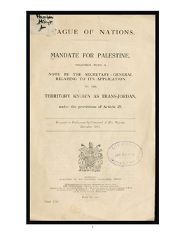 Mandate for Palestine