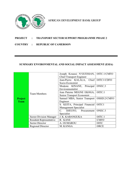 Project : Transport Sector Support Programme Phase 2