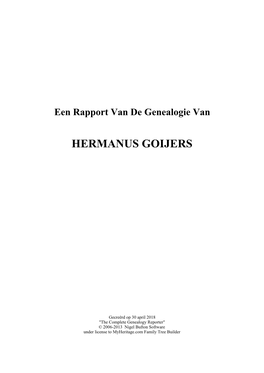 Hermanus Goijers