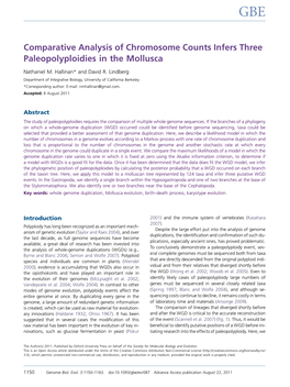 Comparative Analysis of Chromosome Counts Infers Three Paleopolyploidies in the Mollusca