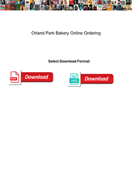 Orland Park Bakery Online Ordering