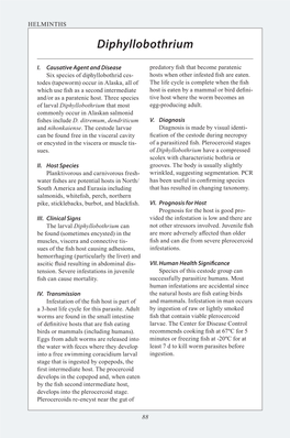 Diphyllobothrium, Diseases of Wild and Cultured Fishes in Alaska