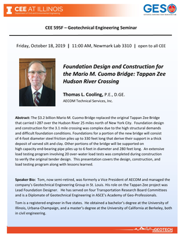 Foundation Design and Construction for the Mario M. Cuomo Bridge: Tappan Zee Hudson River Crossing