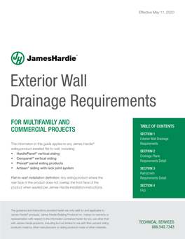 Exterior Wall Drainage Requirements