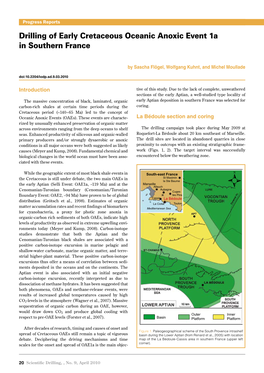 Drilling of Early Cretaceous Oceanic Anoxic Event 1A in Southern France